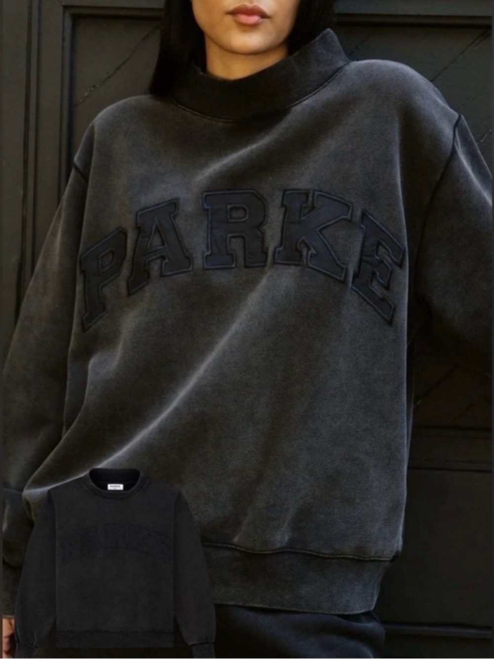parke halloween rare black mock neck s/m